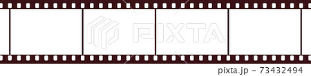 バナー、アイキャッチ画像に使えるセピアカラーの映画フィルム 73432494