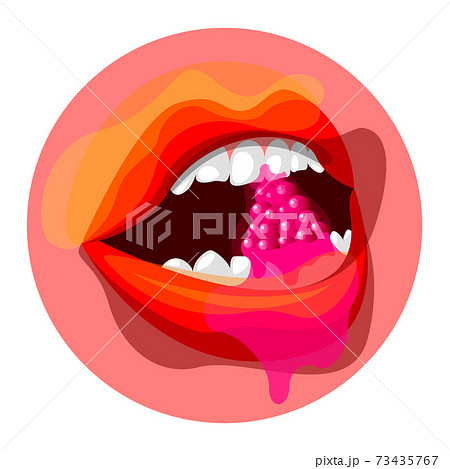 Vector lips in gradient style. Digital art Vector lips in gradient style. Digital art 73435767