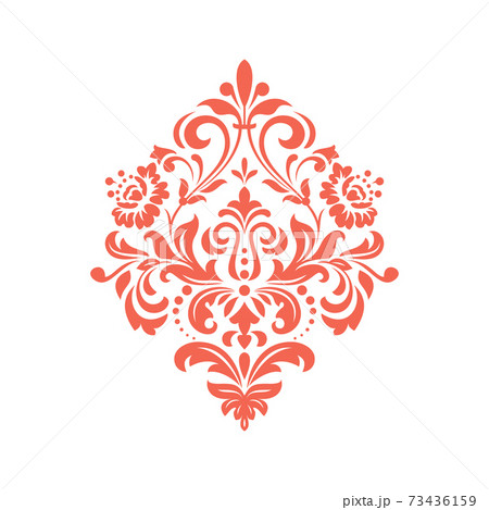 Damask graphic ornament. Floral design element. Pink vector pattern Damask graphic ornament. Floral design element. Pink vector pattern 73436159