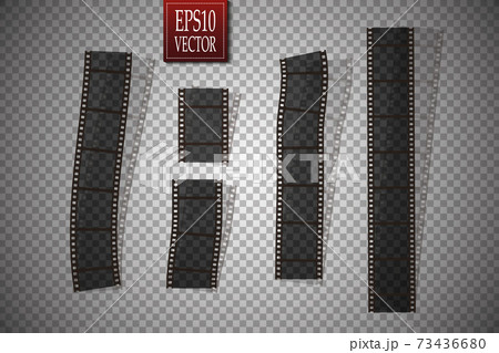 Set of vector film strip isolated on transparent background Set of vector film strip isolated on transparent background 73436680