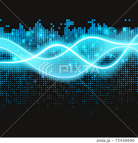 Set of magic glowing spark swirl trail effect isolated on transparent background. Bokeh glitter wave line with flying sparkling flash lights. Vector illustration 73436690