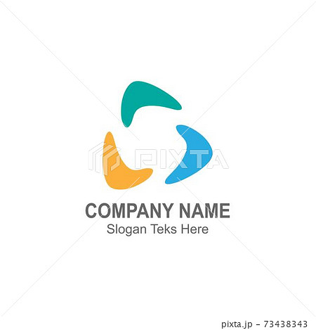 Boomerang logo icon illustration vector flat design template 73438343