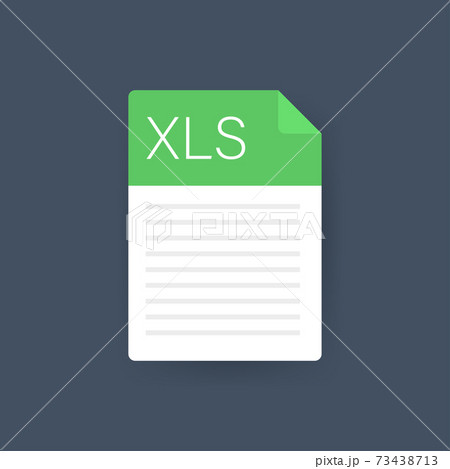 XLS file icon. Spreadsheet document type. Modern flat design graphic illustration. Vector XLS icon XLS file icon. Spreadsheet document type. Modern flat design graphic illustration. Vector XLS icon 73438713