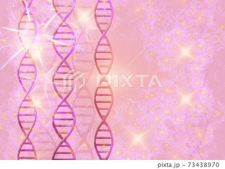 DNA molecules structures on pink background. Science and Technology, 3d render 73438970