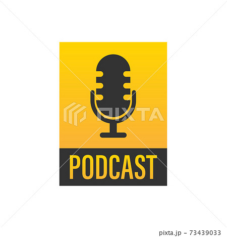 Podcast. Badge, icon, stamp, logo. Vector stock illustration. Podcast. Badge, icon, stamp, logo. Vector stock illustration. 73439033