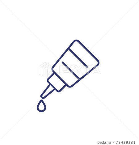 Glue icon on white, line 73439331