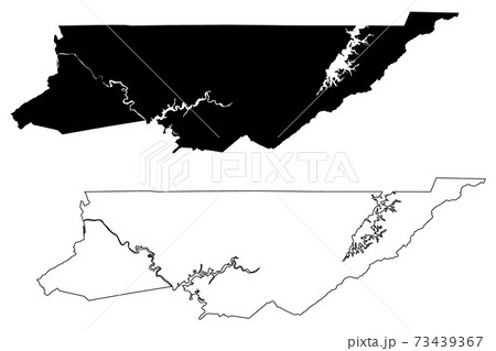 Sullivan County, State of Tennessee (U.S. county, United States of America, USA, U.S., US) map vector illustration, scribble sketch Sullivan map 73439367