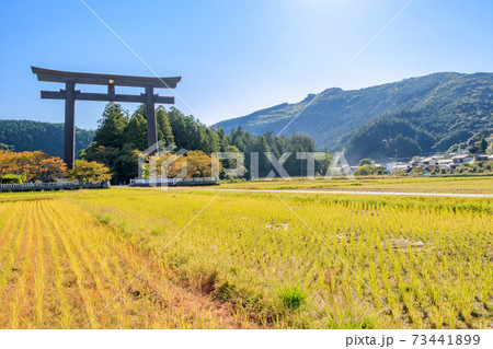 大斎原の大鳥居 和歌山県本宮町 大斎原の大鳥居 和歌山県本宮町 73441899