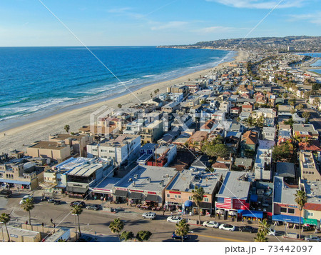 Aerial view of Mission Bay and Beaches in San Diego, California. USA. Aerial view of Mission Bay and Beaches in San Diego, California. USA. 73442097