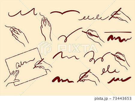 手書きスケッチ風の手のイラストのイラスト素材