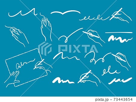 手書きスケッチ風の手のイラストのイラスト素材