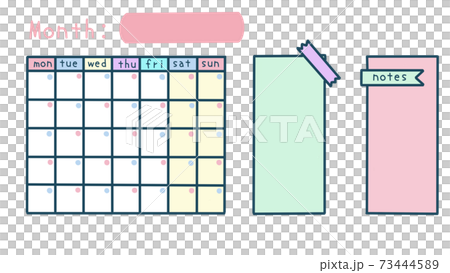 Schedule sheet illustration material Schedule sheet illustration material 73444589