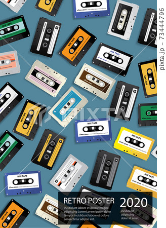 Vintage Retro Cassette Tape Poster Design Template Vector Illustration Vintage Retro Cassette Tape Poster Design Template Vector Illustration 73444796