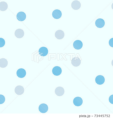 斜線の水玉シームレスパターン 背景素材 水色のイラスト素材