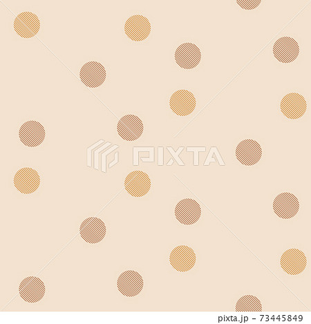 斜線の水玉シームレスパターン 背景素材 茶色のイラスト素材