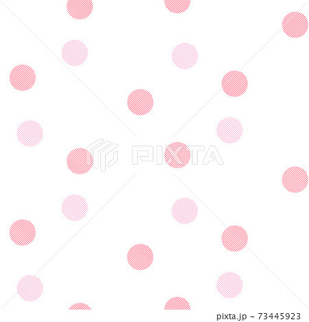 斜線の水玉シームレスパターン 背景素材 ピンクのイラスト素材