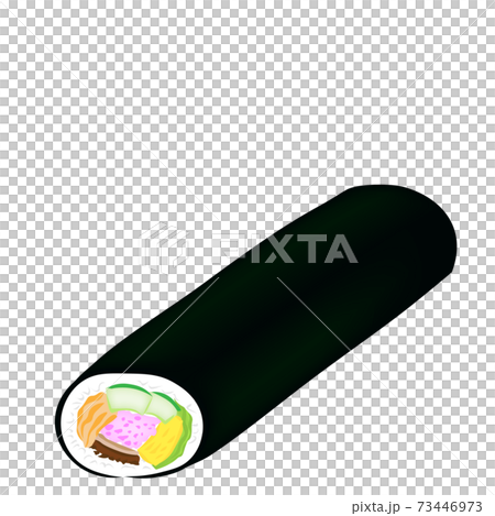 Setsubun thick sushi roll illustration 73446973