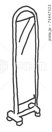 奄美大島紬の体験イラスト 姿見 鏡 奄美大島紬の体験イラスト 姿見 鏡 73447323