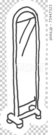 奄美大島紬の体験イラスト 姿見 鏡 奄美大島紬の体験イラスト 姿見 鏡 73447323