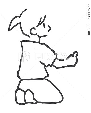 奄美大島紬の体験イラスト 着物を着付けする女性 奄美大島紬の体験イラスト 着物を着付けする女性 73447577