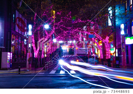 渋谷・さくら坂イルミネーション【夜景イメージ】 渋谷・さくら坂イルミネーション【夜景イメージ】 73448693