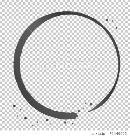和風の円 モノクログラデーションのイラスト素材