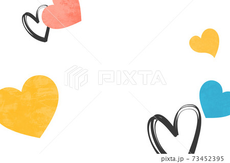 Valentines day background with hearts decor on white background and space for text. Valentines day background with hearts decor on white background and space for text. 73452395