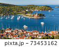 Vis town, Franciscan monastery and harbour, Vis Island, Croatia 73453162