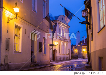 Estonian flags, Old Town, Talinn, Estonia 73453163
