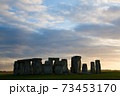 Sunset at Stonehenge, a prehistoric monument in Wiltshire, England 73453170