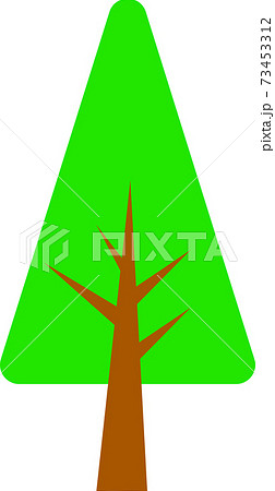 シンプルな可愛い三角の木のイラスト素材