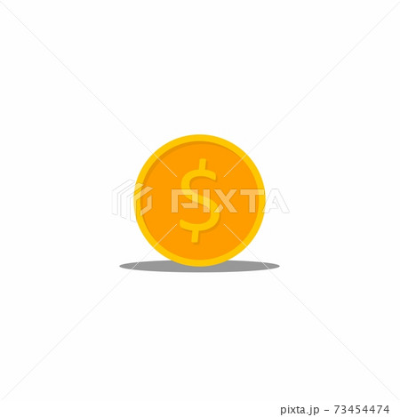 Gold coin Shadow icon vector isolated. Gold coin Shadow icon vector isolated. 73454474