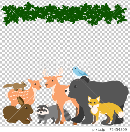 森の動物01集合のイラスト素材