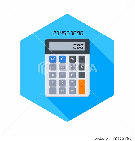 Calculator and Digital number icon vector isolated. 73455760