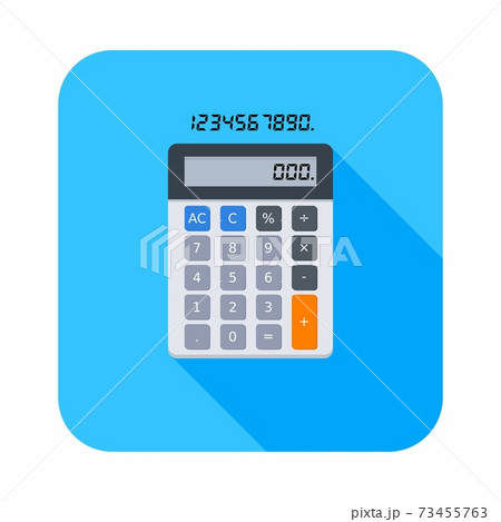 Calculator and Digital number icon vector isolated. 73455763