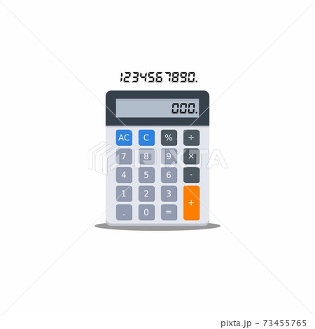 Calculator and Digital number Shadow icon vector isolated. 73455765
