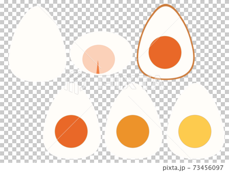 色々なゆで卵シンプルなイラスト仕立てのイラスト素材