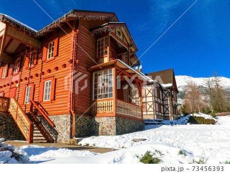 The popular ski resort in Tatranska Lomnica, High Tatras at winter The popular ski resort in Tatranska Lomnica, High Tatras at winter 73456393