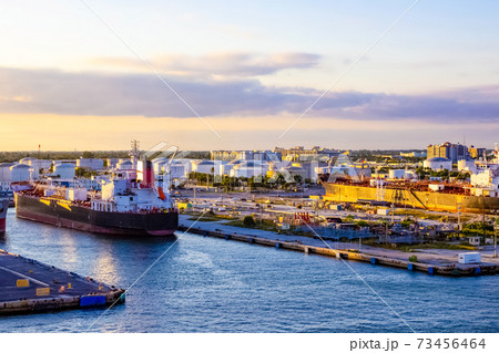 The view from a cruise ship of Port Everglades 73456464