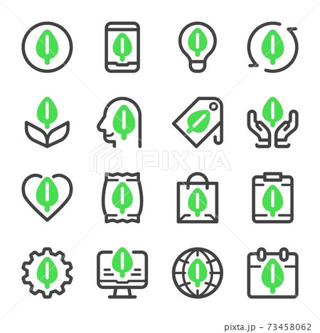 eco icon set eco icon set 73458062