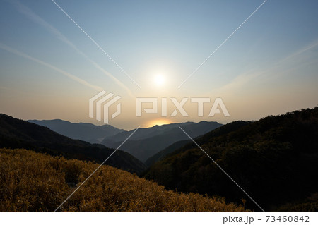 静岡県 伊豆半島 西伊豆スカイラインの夕日 静岡県 伊豆半島 西伊豆スカイラインの夕日 73460842