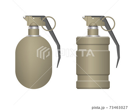 Set of realistic hand grenade isolated on white background 73463027