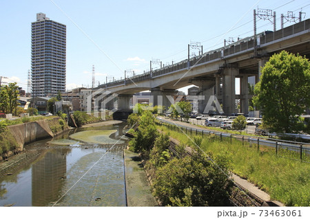 北戸田付近の笹目川（笹目川橋より下流を望む） 73463061