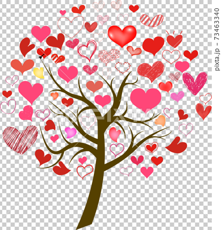 Cute heart symbol tree set - Stock Illustration [73463340] - PIXTA