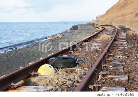 被災した線路（JR北海道・日高本線・大狩部駅付近） 73463969