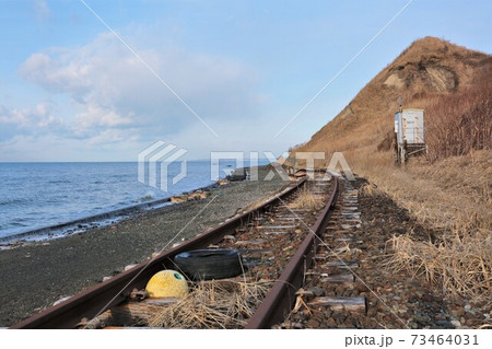 被災した線路（JR北海道・日高本線・大狩部駅付近） 73464031