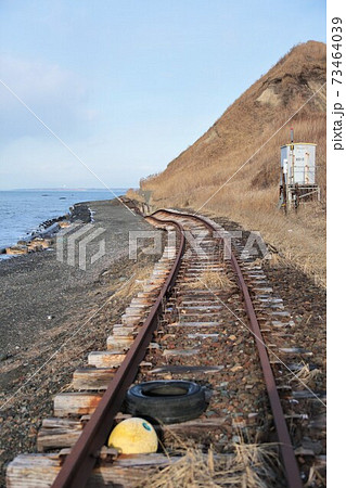 被災した線路（JR北海道・日高本線・大狩部駅付近） 73464039