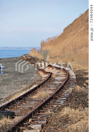 被災した線路(JR北海道・日高本線・大狩部駅付近) 被災した線路(JR北海道・日高本線・大狩部駅付近) 73464044
