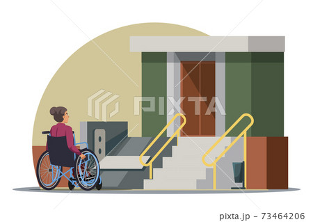Vector Illustration disabilities people scene set Vector Illustration disabilities people scene set 73464206