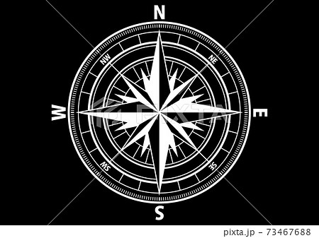 方位磁石4bのイラスト素材